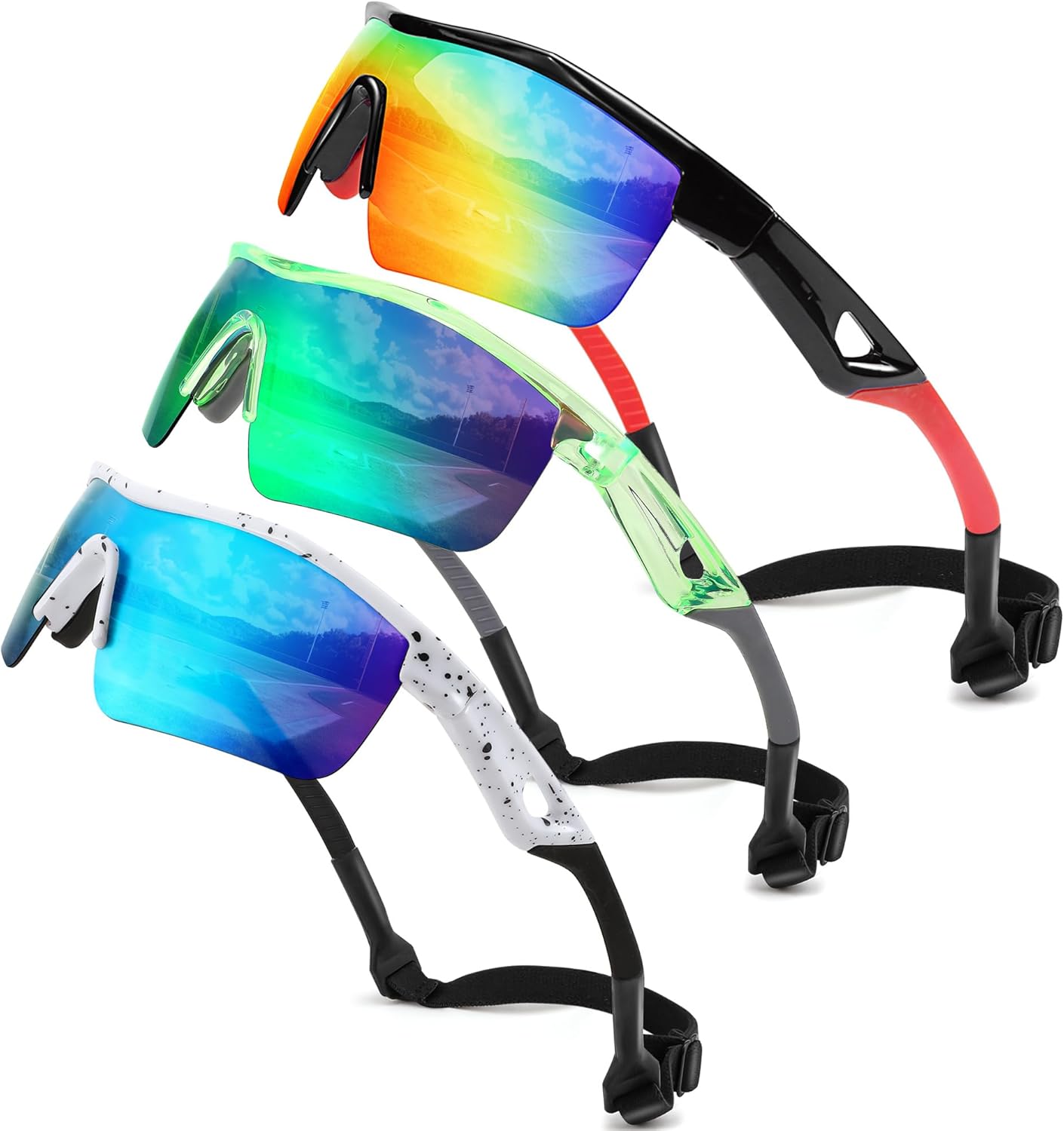 FEISEDY Kids Teens Baseball Polarized Sunglasses Sports TR90 Frame Boys Girls Cycling B2454