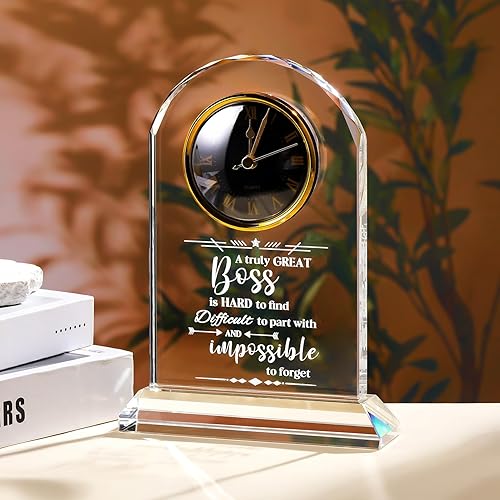 Miniatura 2 de Ornalrist Regalos de jefe para hombres y mujeres, reloj de cristal, regalos para jubilación, regalo de agradecimiento para hombres, idea de regalo