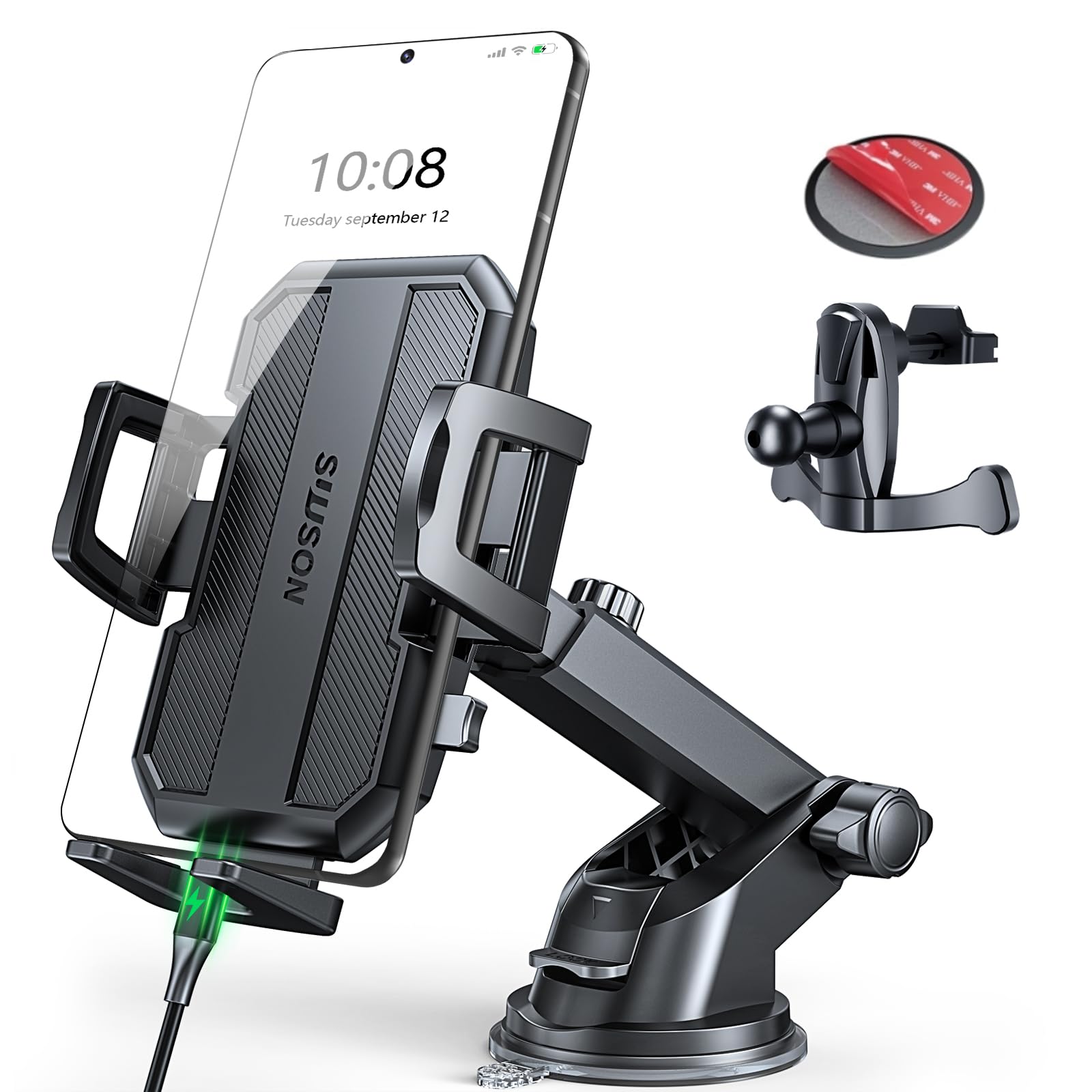 3 in 1 Car Phone Holder Dashboard Windshield Vent Universal Car Mount Phone Holder for Your Car Cell