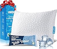 Vista 10 de QUTOOL Almohadas refrescantes mejoradas para dormir, almohadas de espuma viscoelástica trituradas CertiPUR-US tamaño Queen, juego de 2 para personas
