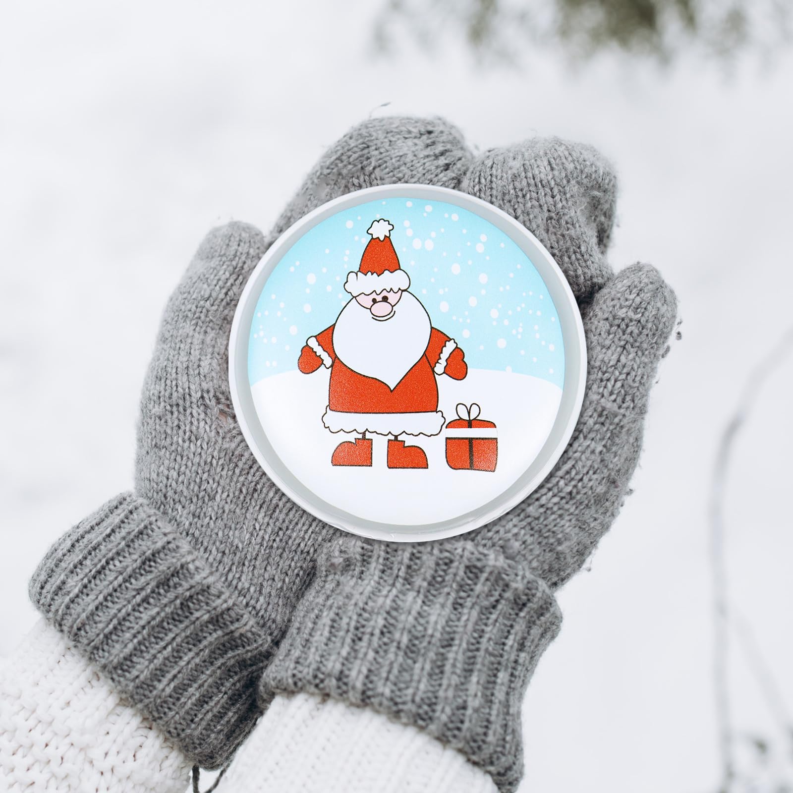 Scaldamani Riutilizzabile, 4 Pezzi Scaldamani Natalizi, Scaldatasche Tascabili per Bambini, Mini Riscalda Mani Gel Portatile Scaldini Mano per Fredde Giornate Invernali, Viaggi, Campeggio, Ufficio