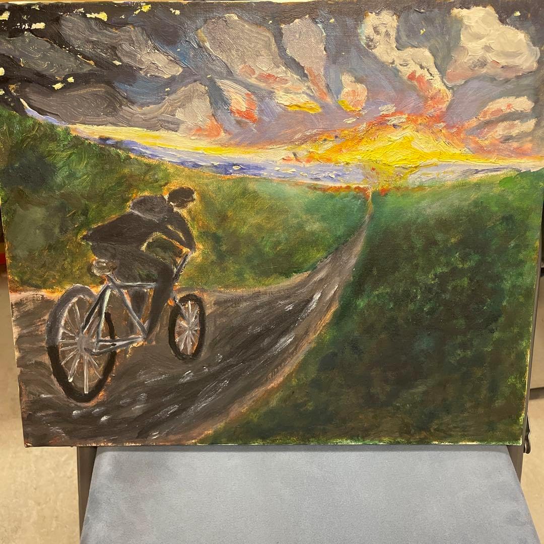 夜明けふざけ　byネモ　　 アート　油絵 夜明けふざけ byネモ アート 油絵 I 印刷、夜明け