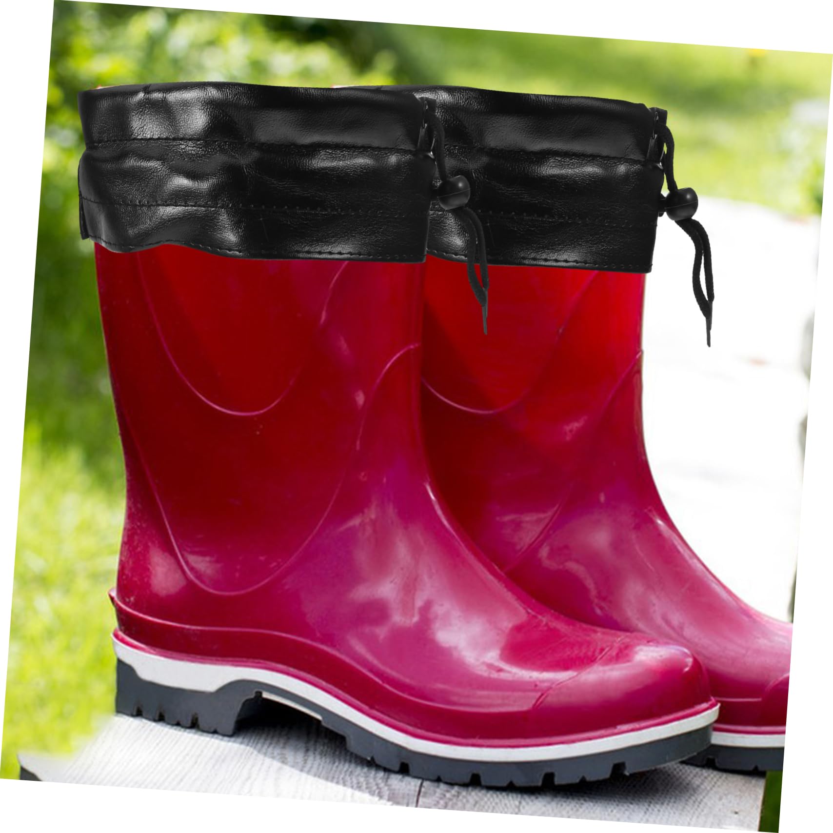 COLLBATH 1pair Rain Boot Liners for Men Women Thick Warm Lining Comfortable Insulation for Cold Weather Detachable Boot for Adult Fit