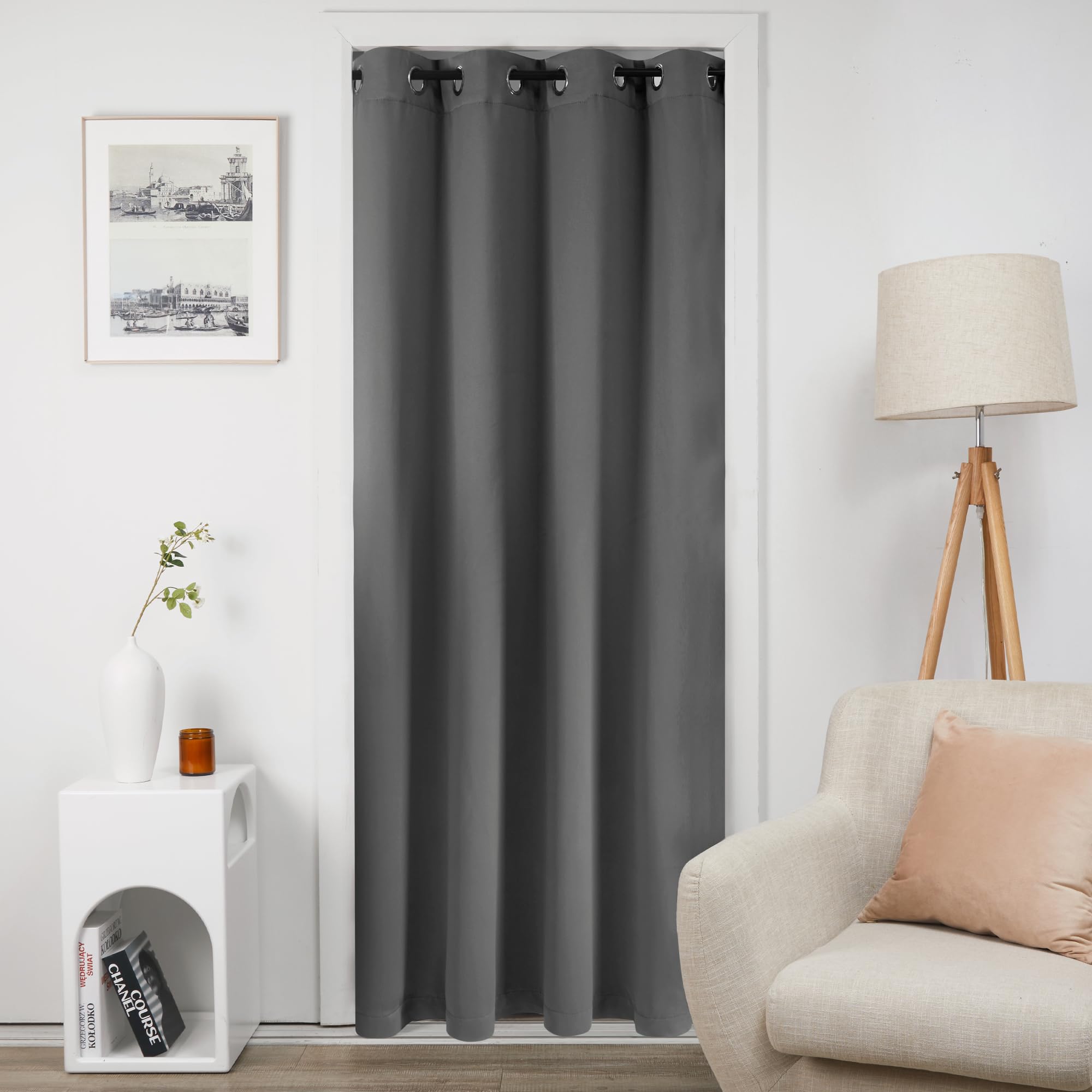 Deconovo Eyelet Blackout Curtain, Cold Resistant with Thick Microfiber Quilted Lining - Image 3