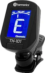 Afinador de Violão Guitarra Baixo Ukulele Cromático Digital Clip Harmonics TH-101