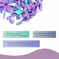 Vista 2 de Relleno de puf, relleno de espuma viscoelástica triturada de 5 libras para relleno de puf, relleno de espuma para almohada, camas de perro, sillas