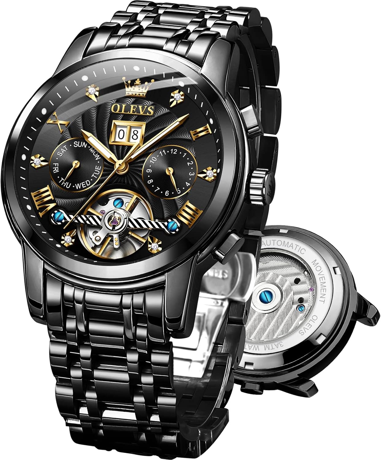 OLEVS Watches Men Waterproof Luxury Big Face Mens Watch