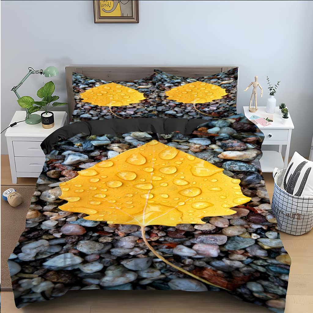 Housse couette 240x220 jaune érable pour illuminer votre chambre