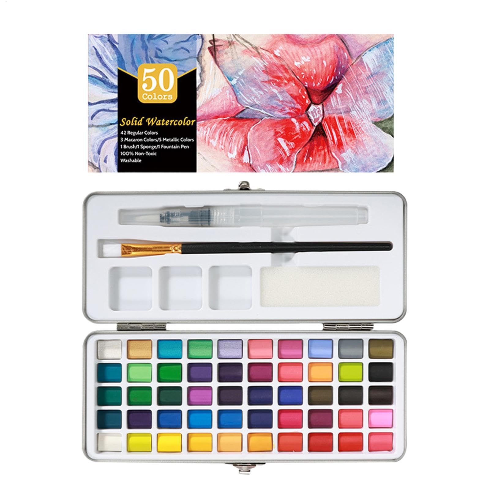 Matériel d'art aquarelle de voyage portable pour ados et adultes