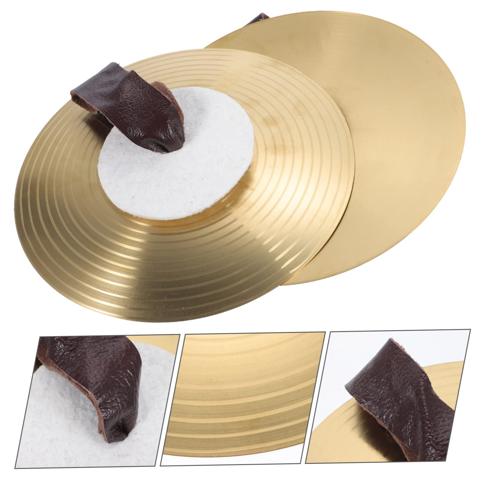 BESPORTBLE 1 Pair Small Alloy Hand Cymbals for Durable Percussion Instruments for Dance Parties Performances for Entertainment Belly Dancing