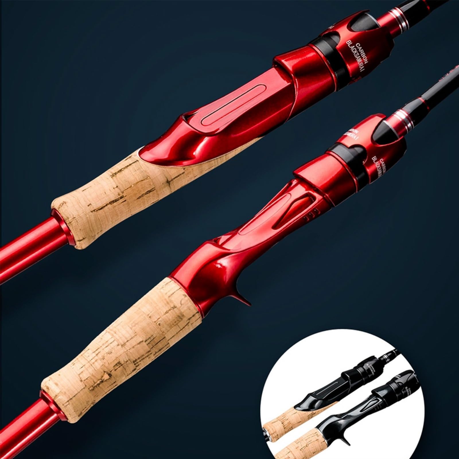 Canne da pesca Canna da pesca in fibra di carbonio Spinning/casting canna da pesca esca peso 1,8 m canne da pesca ultraleggere e veloci for laghetto artificiale Barre da pesca da viaggio (Color : Roo