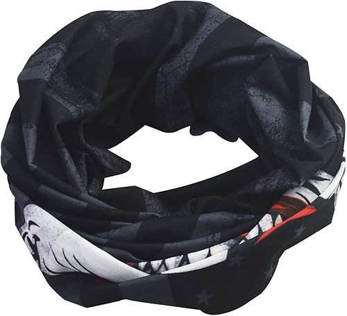 Miniatura 243 de Obacle - Tapabocas con cuello polar y de estilo de pañuelo contra el polvo y el sol para hombre y mujer Calavera Azul Ojo y Nariz