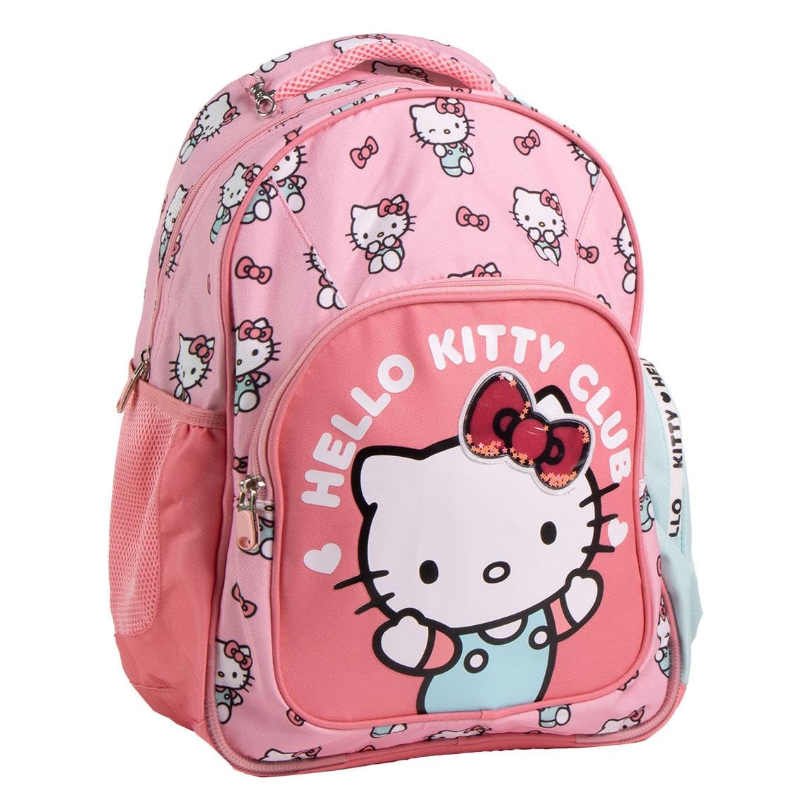 Zaino Scuola Elementare Hello Kitty per Bambine - Zainetto con Spallacci Imbottiti e Ampio Scomparto, Ideale per Asilo, Scuola, Tempo Libero e Attività Quotidiane
