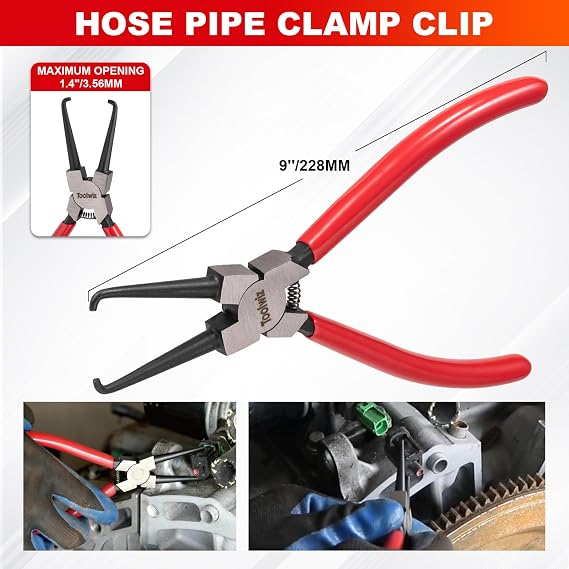 Toolwiz 6 pcs Fuel Line Pliers Set + Snap Ring Pliers