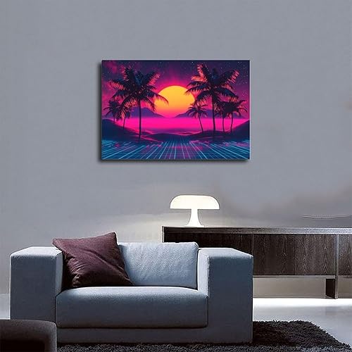 Miniatura 5 de Synthwave Subculture Wall Art 80s Inspired Neon Retro Print Aesthetic Alternative Poster for Modern Home Decor Canvas Poster Bedroom Decor Sports