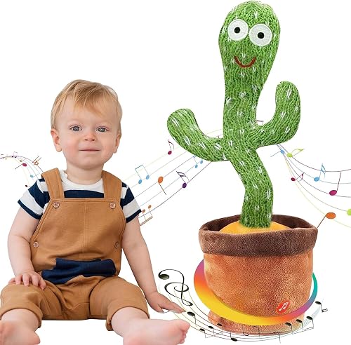 Dancing Cactus Plush Toy, Green Musical Potted Plant, Soft Plush Material, Interactive Home Decor with Sound Effects