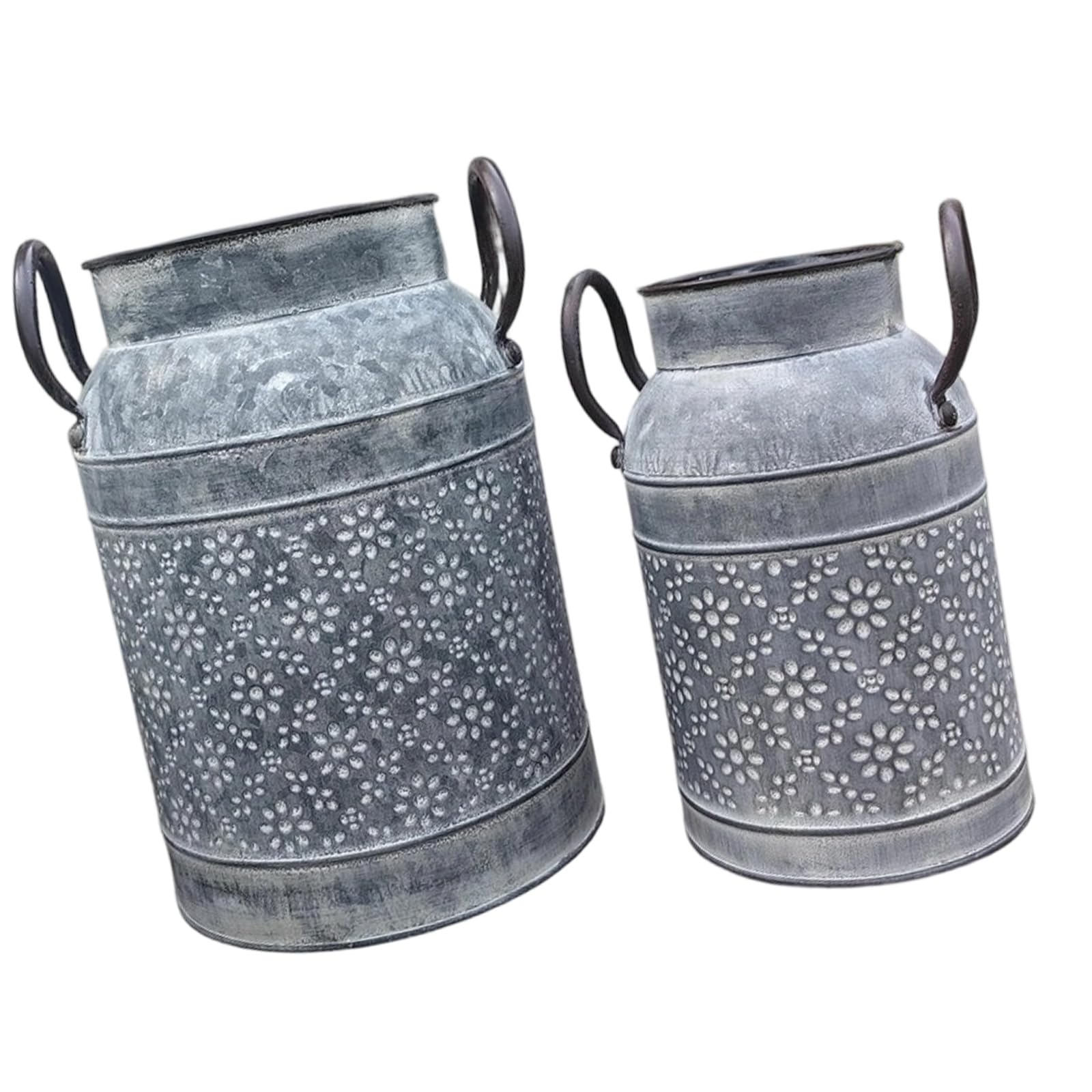 Retro Metal Pitcher Vases, Farmhouse Rustics Flower Vases with Handle, Decorative Floral Milk Kettle Vase Home Decors Retro Metal Pitcher