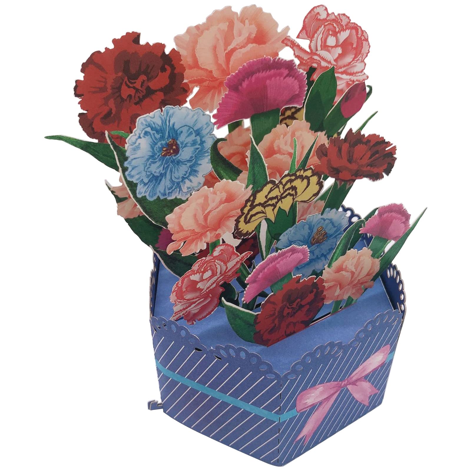 Kalttoy 3D Flower Bouquets Popup Card Paper Craft Blossomy Card for Special Event and Home Decors Flower Bouquet Greeting Cards