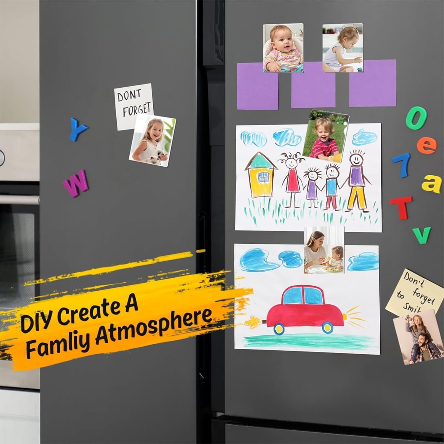 500 Sets Square Refrigerator Magnet Making Consumables, 2 X 2 Inches Cardboard Magnet Materials, with Transparent Film, Metal Shell, Magnet, Cardboard