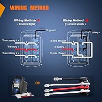 Vista 3 de Nilight 90005B Interruptor Basculante Láser Momentáneo de 7 Pines para Cabrestante en Kit de Arnés de Cableado para Cabrestante 20A/12V 10A/24V