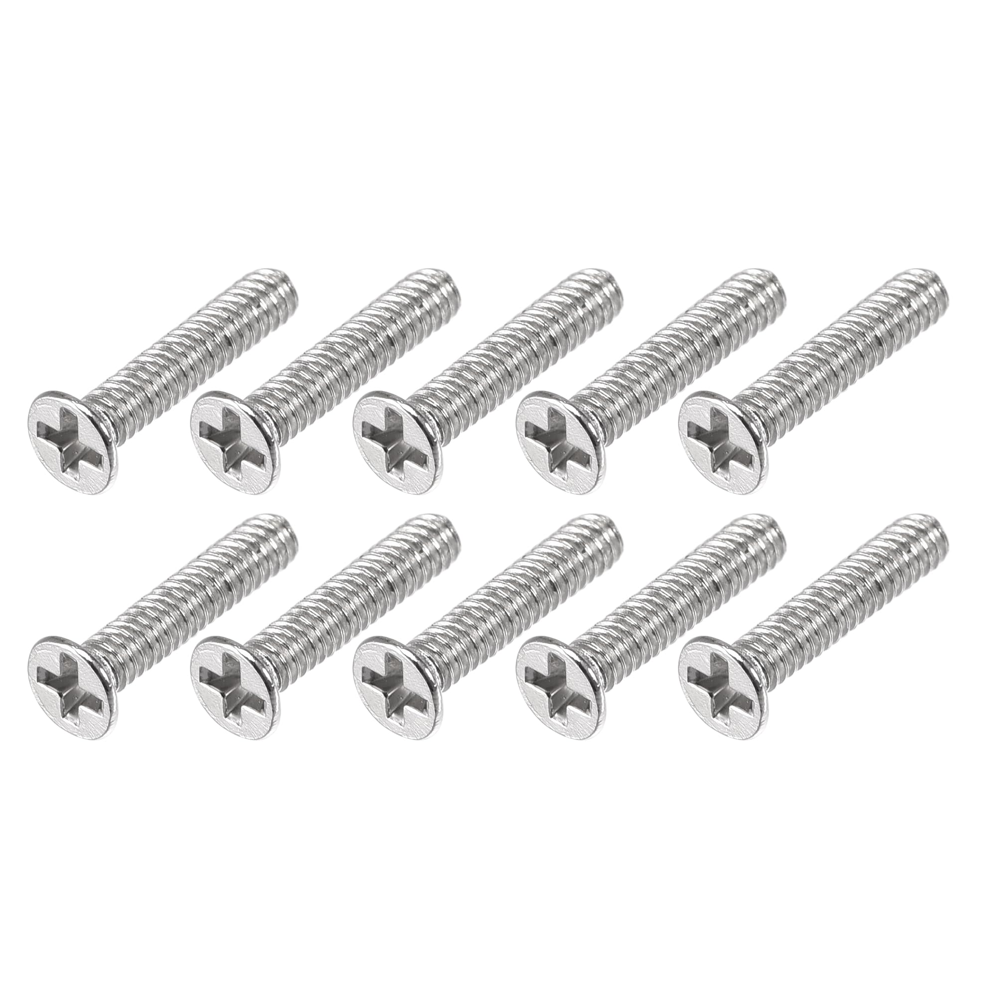 METALLIXITY Tiny Screws (M1.4 x 8mm) 500Pcs, Carbon Steel Phillips Flat Head Screws