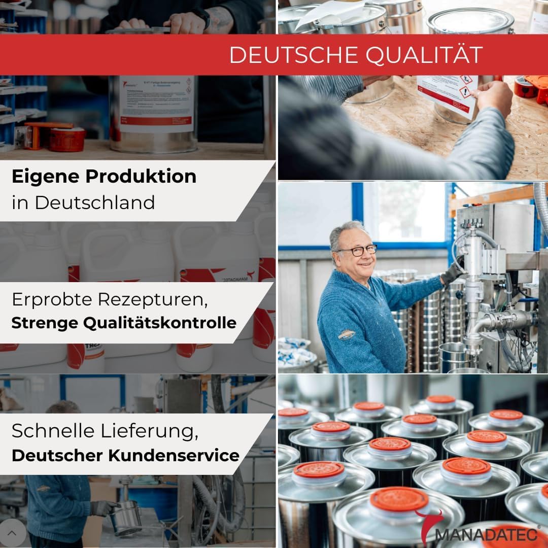 2K Epoxidharz Bodenbeschichtung Set - bis 50 m² - Garage Keller Werkstatt - RAL 8004 Kupferbraun - Abriebfest, lösemittelfrei, geruchsneutral I Garagenbodenbeschichtung B471