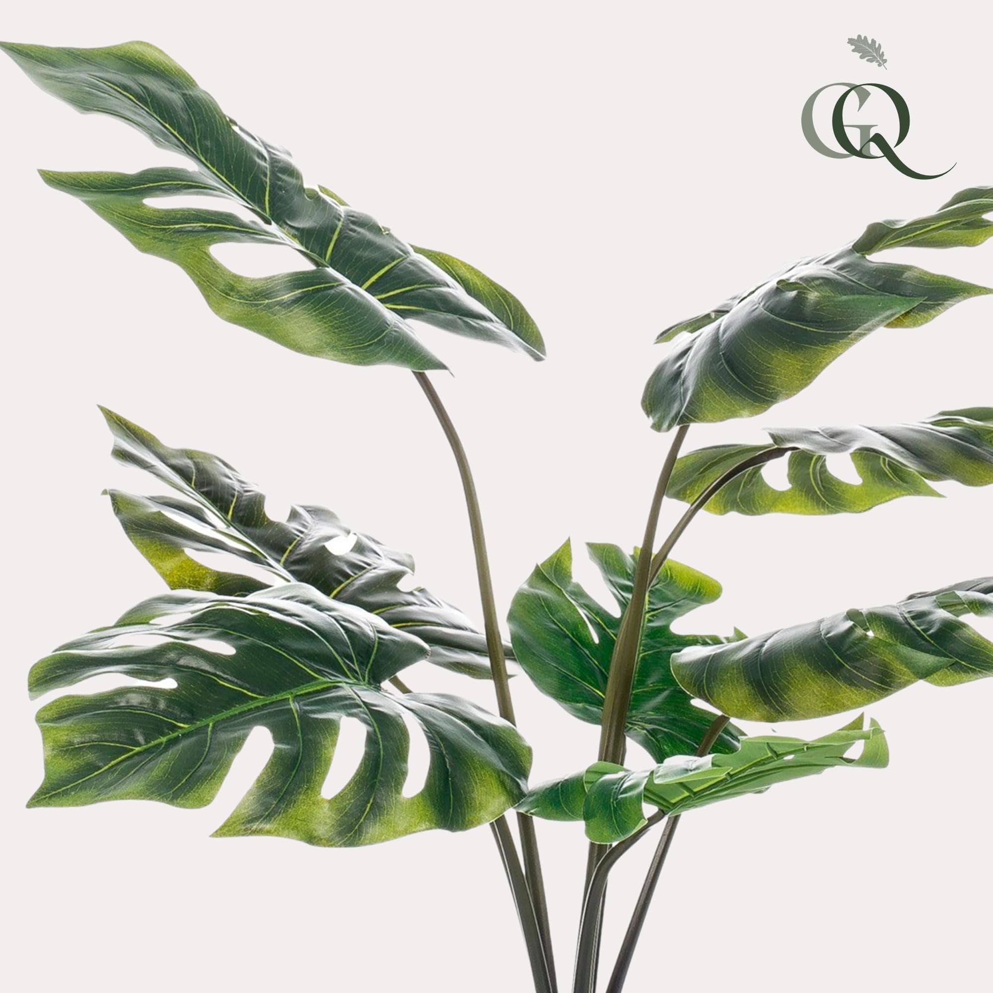 Monstera Deliciosa sztuczna roślina do salonu i biura, zielona, 65 cm