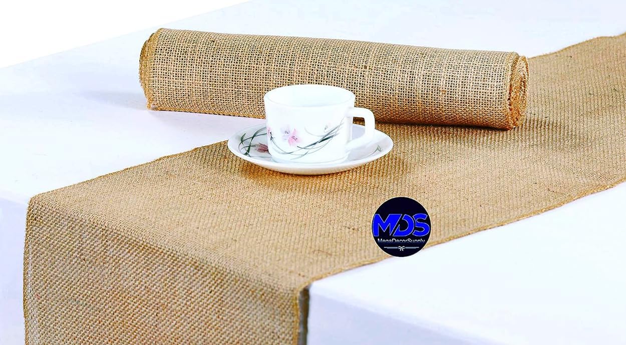 MDS Burlap Table Runner 12 pcs 12x72 natural jute