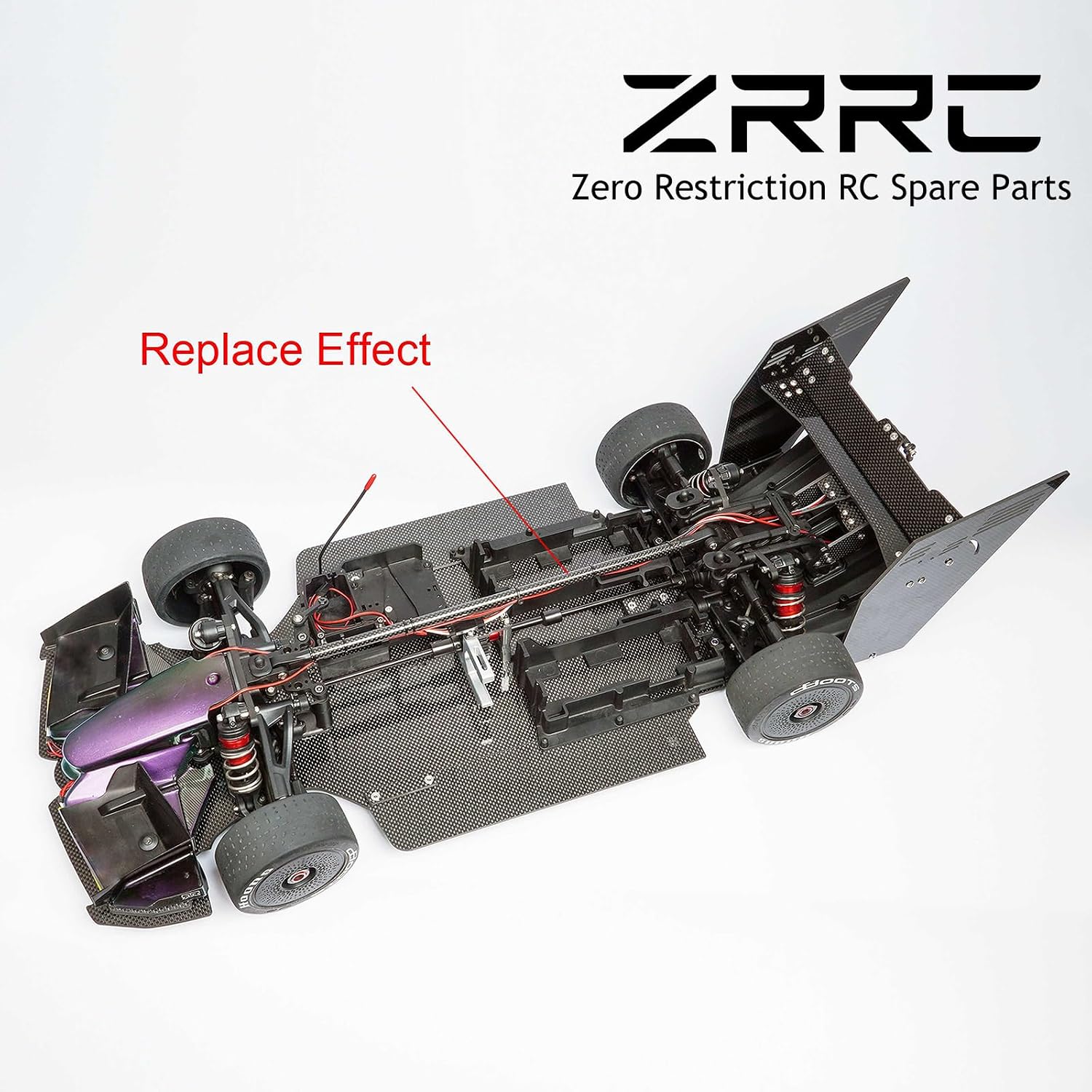 Carbon Fiber RC Center Brace Bar Rod for Arrma 1/7 Limitless F1 Felony Infraction Limitless 6S Upgrades I Replacement Part ARA320502 I Chassis Brace Support