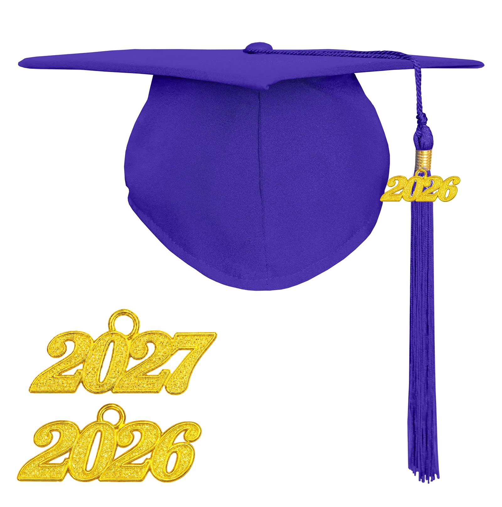 Happy Secret Adult Matte Graduation Cap with 2026 Tassel, Adjustable