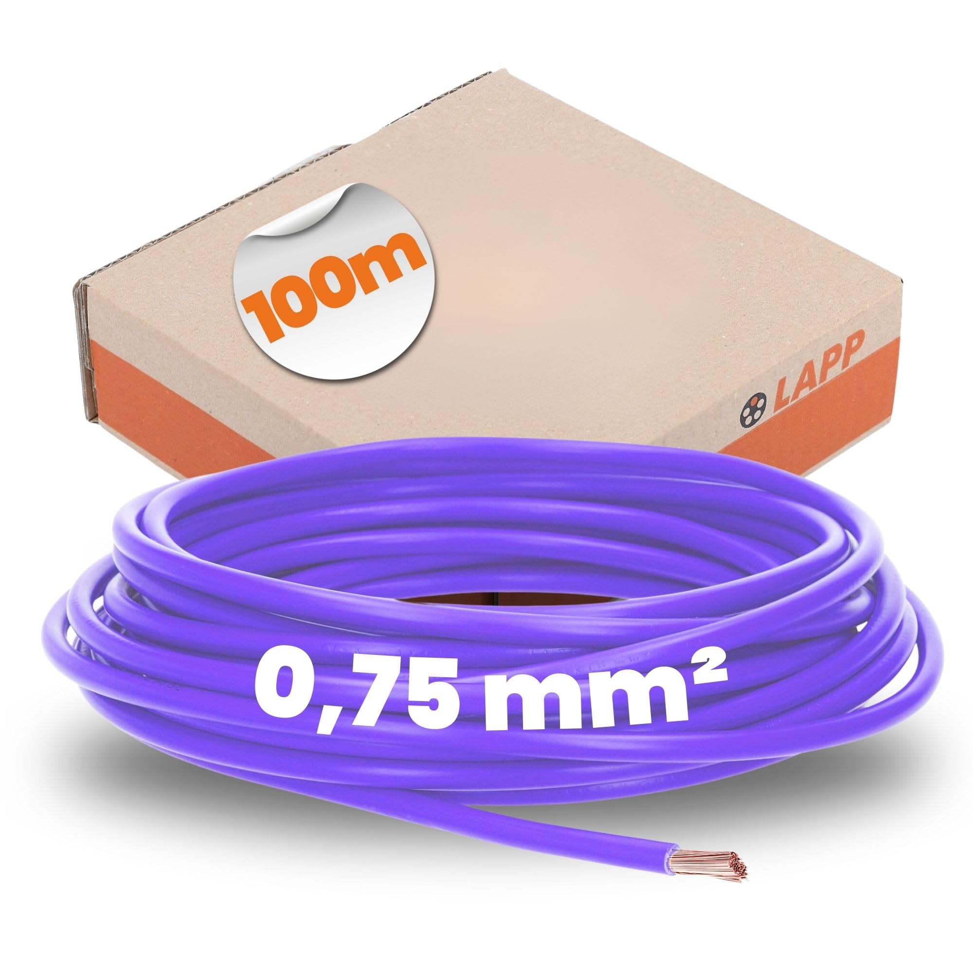 Lapp Cable de Cableado H05V-K 0,75 mm², Violeta, Flexible de PVC Individual