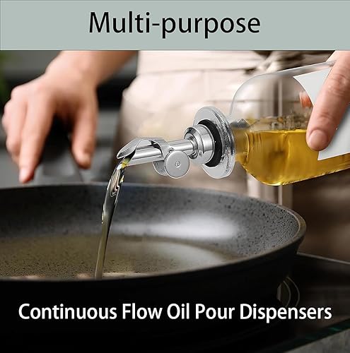 Miniatura 5 de Pafusen Paquete de 2 boquillas para verter licor, boquilla dispensadora automática de aceite de oliva, boquilla de vertido para botellas de licor,