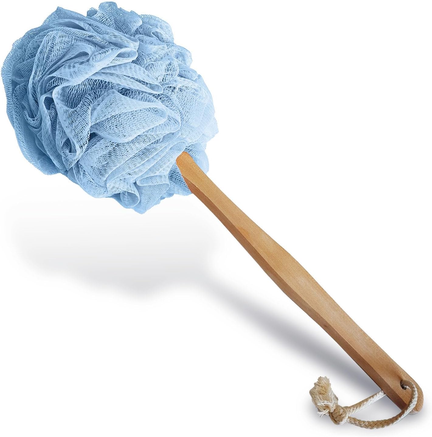 Loofah with Handle – Exfoliating Skin Bath Mesh Sponge Luffa on Stick Shower Brush Body Back Scrubber for Women & Men