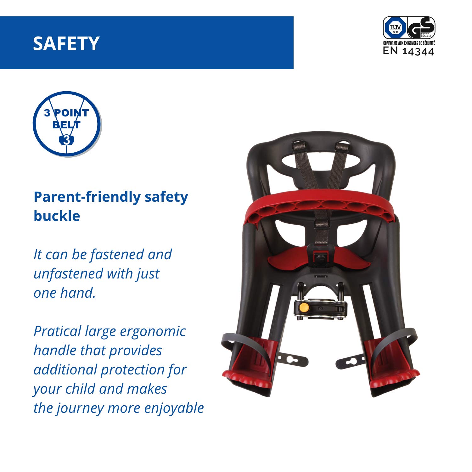 Bellelli Tatoo Child Front Bicycle Seat Handlefix Mounting System