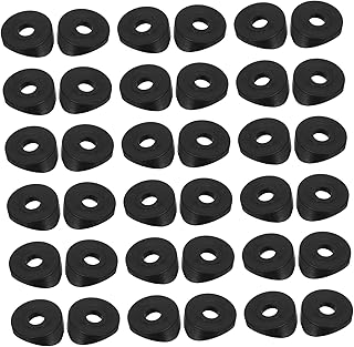 HOMOCONO 100 Piezas Cubiertas de Pies Plástico para Accesorios de Instalación y Duradera Color Negro Uso Exterior