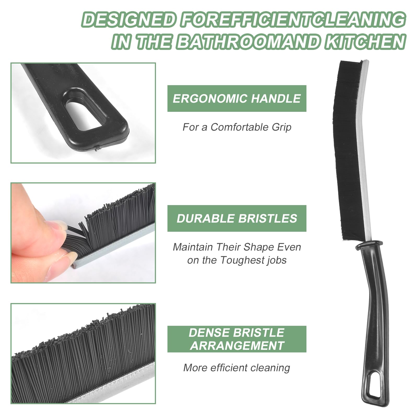 Set Di 6 Spazzole Per Pulizia Fessure - Setole Dure Per Fughe, Finestre E Angoli Stretti | Ideale Per Cucina E Bagno - Foto 4