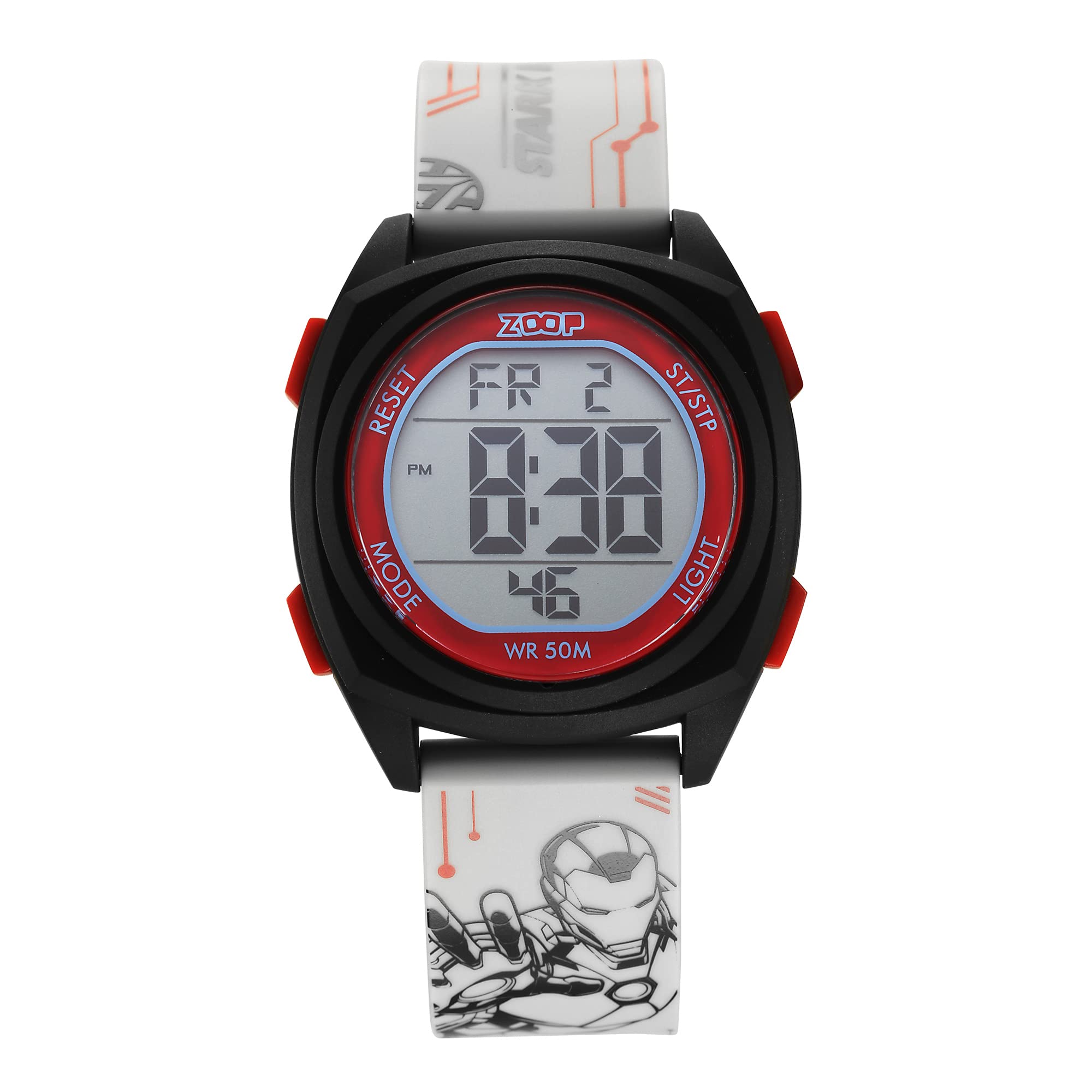 Zoop Marvel Digital Dial Polyurethane Strap with Iron Man Character Watch for Kids-NS16025PP02 (B0BRKGQR4S) Amazon Price History, Amazon Price Tracker