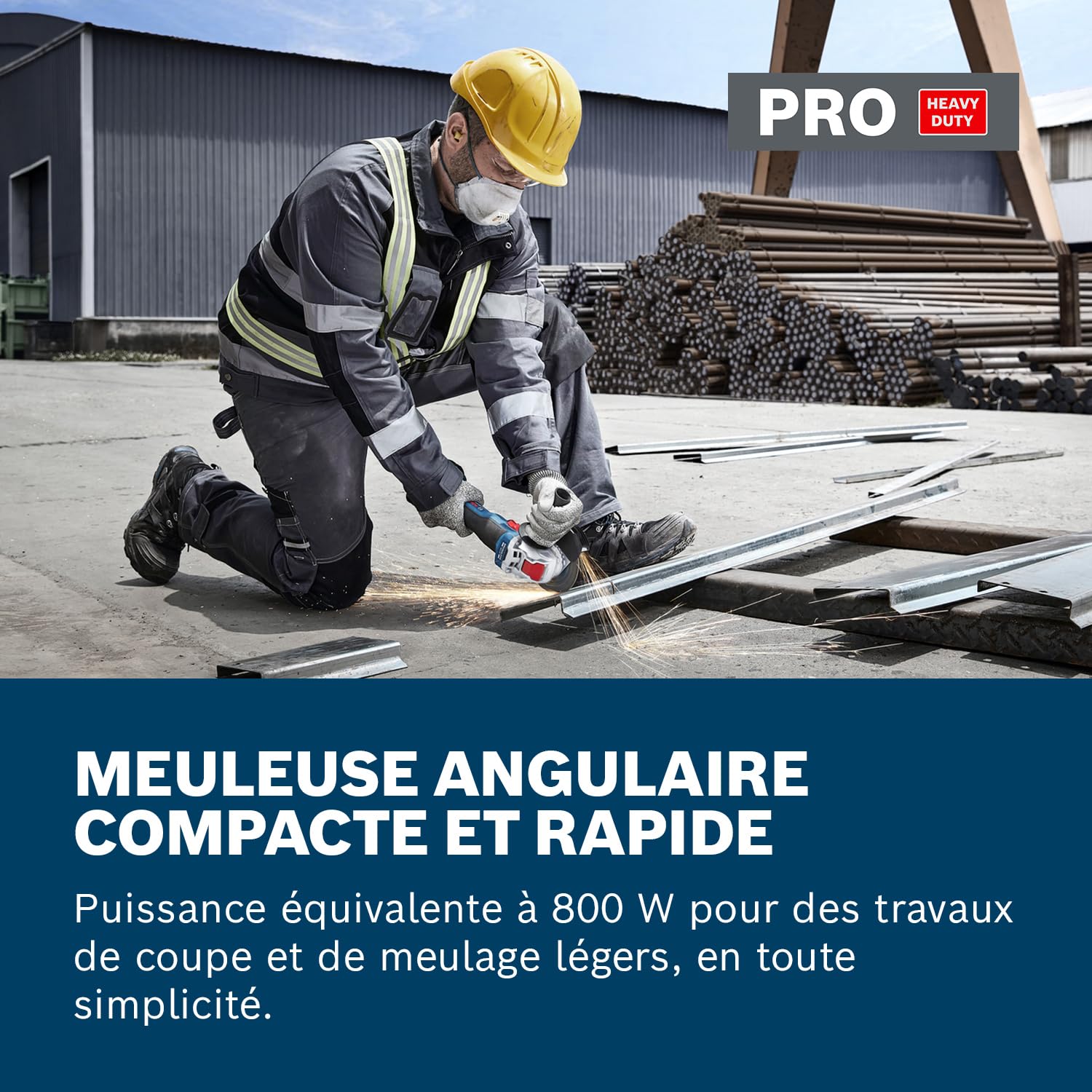 Bosch Professional 18V System meuleuse angulaire sans-fil avec X-LOCK GWX 18V-8 (avec 2 batteries GBA 4.0Ah