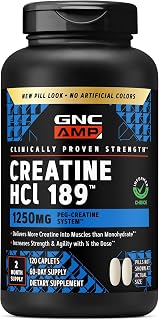 GNC AMP Creatine HCl 189, Fast Absorbing Muscle Builder, 60 Servings | Provides 189 Percent Better Absorption than Creatine Monohydrate for Strength, Performance, and Energy Production