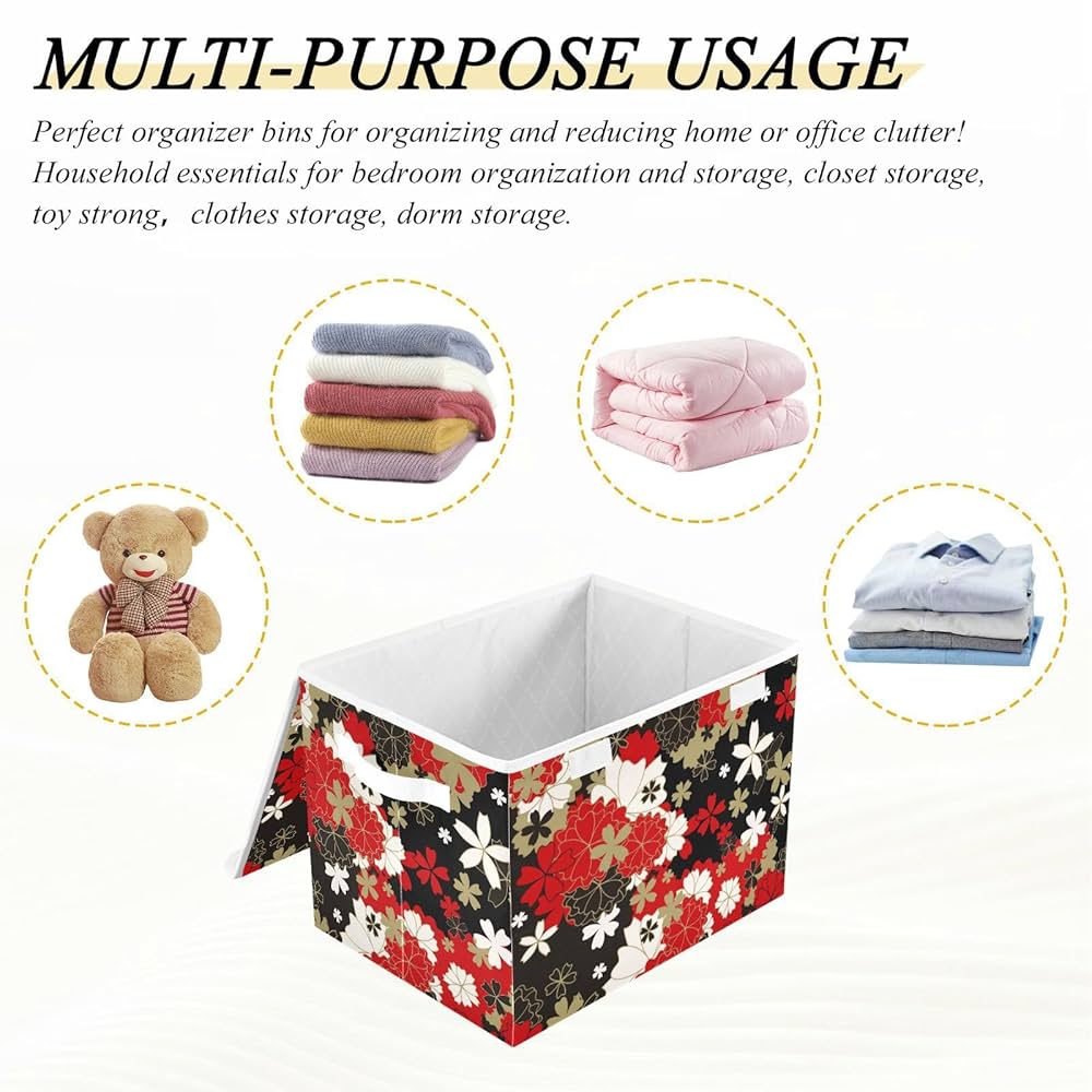 和風デザイン 蓋付き収納ボックス 和風デザイン 蓋付き収納ボックス 雑貨・ステーショナリー