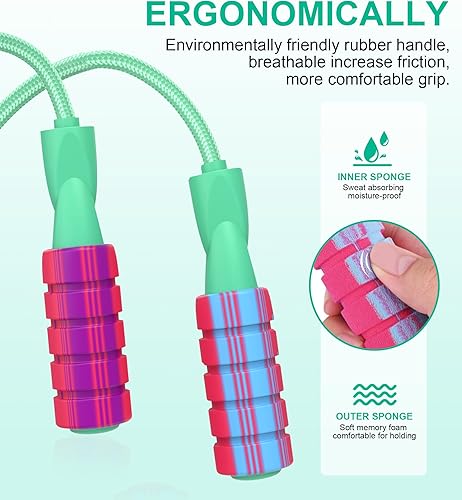 Miniatura 5 de Cuerda de saltar para mujeres y hombres, jumprope de fitness para mujeres, entrenamiento, cuerda de saltar ajustable para adultos