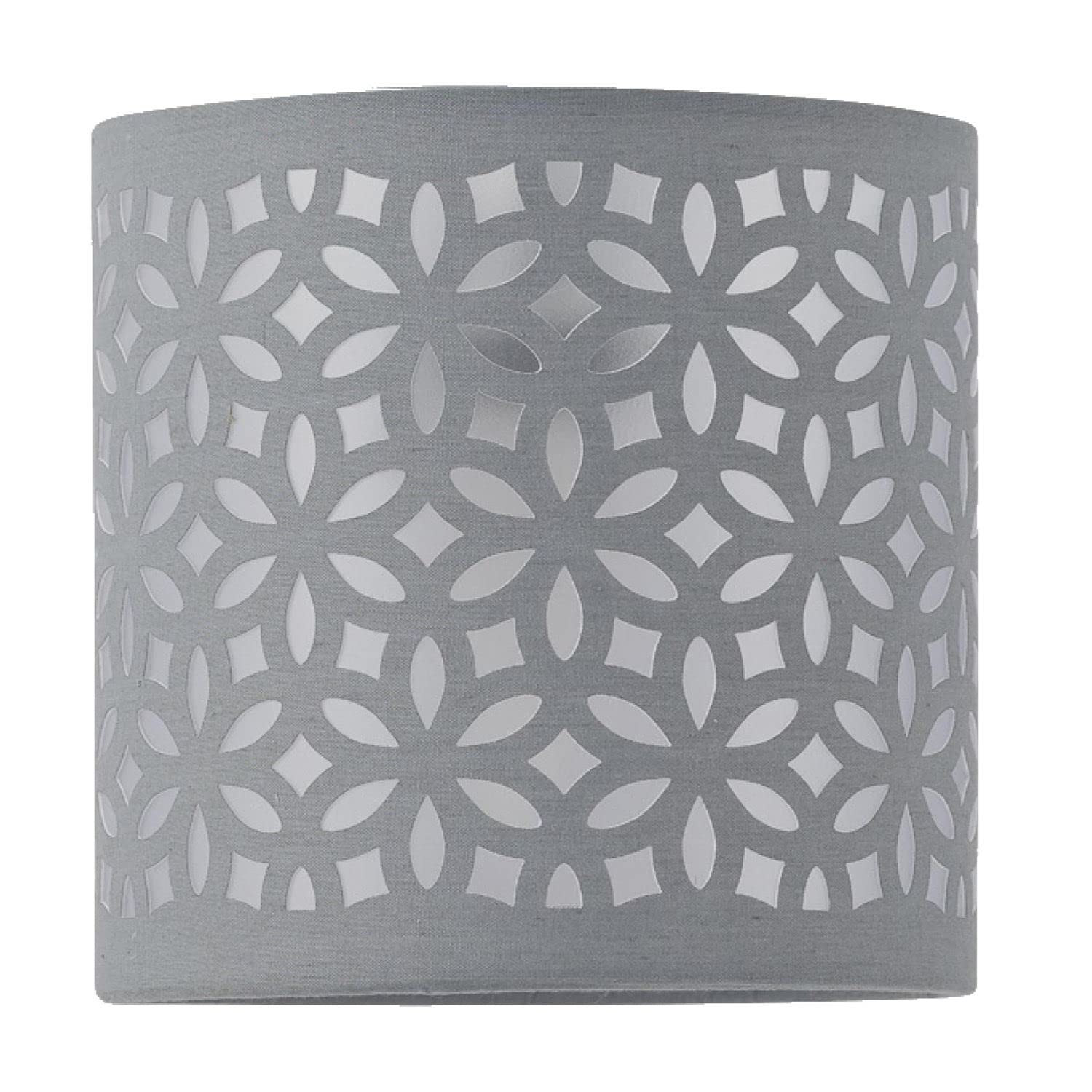 First Choice Lighting Grey Laser Cut 15.5Cm Table Lamp Shade from B&Q