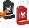 2Pcs Chicken Oyster Shell Feeder,Metal Grit Feeder,Hanging Poultry Feeders Trough, Large Capacity Chicken Grit and Oyster Shell Feeders for Feeding Duck Farm Outdoor Chick