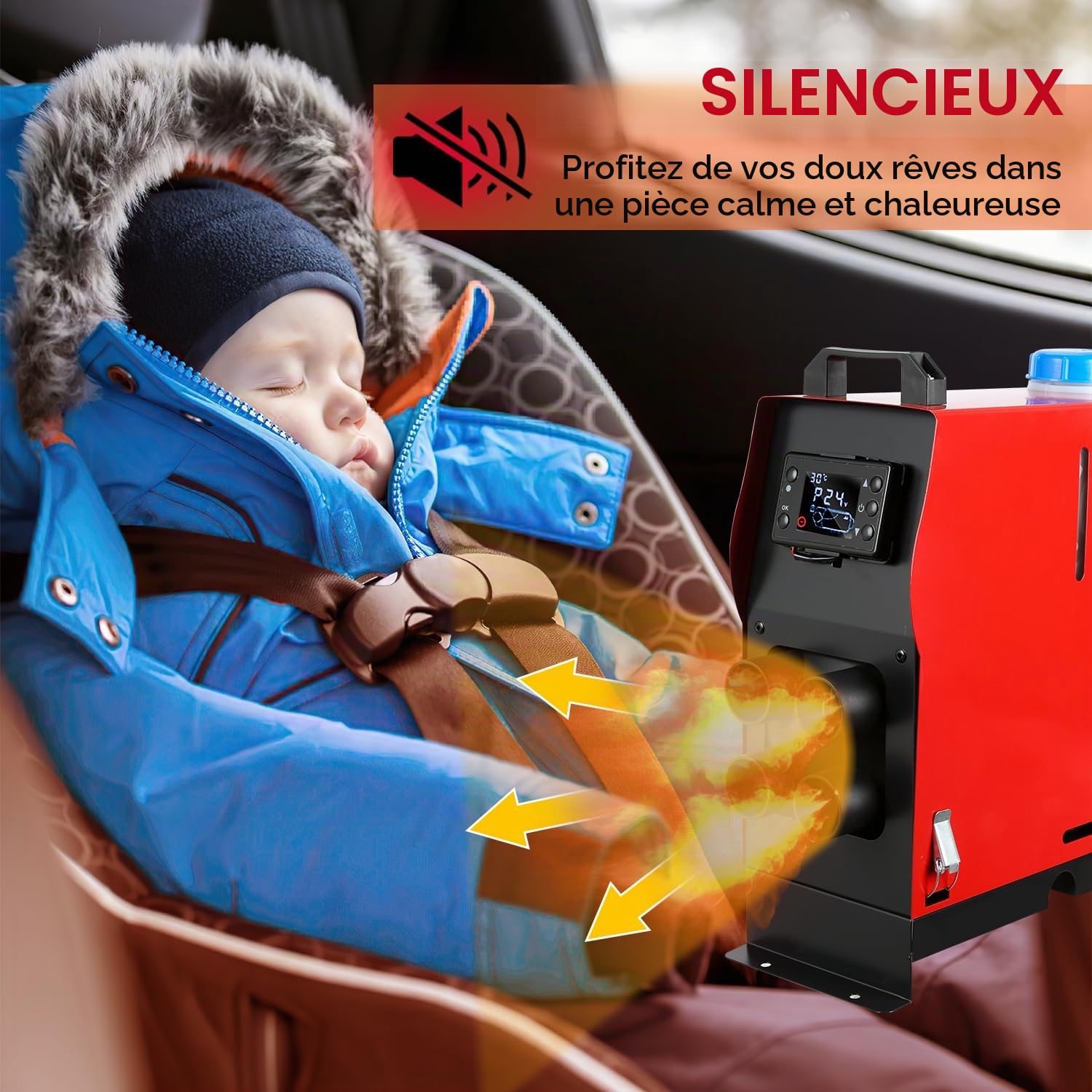 Daromigo Chauffage diesel tout-en-un 8 kW 12 V avec télécommande et écran LCD, chauffage rapide, faible bruit, pour camion, camionnette, camping-car
