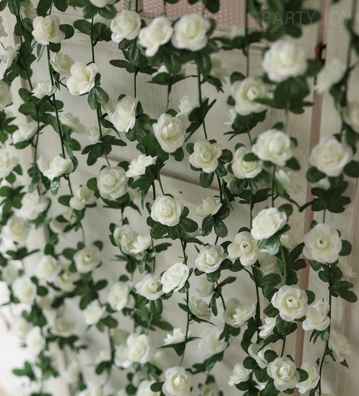 JUSTOYOU - Guirlande De Roses Artificielles à Suspendre, Tissu, Rose