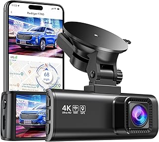 Dash Cam for Cars,4K UHD 2160P Car Camera Front, Wi-Fi GPS,3.18" LCD Screen,Night Vision,170° Wide Angle,WDR,G-Sensor,24H Parking Monitor, Support 256GB Max