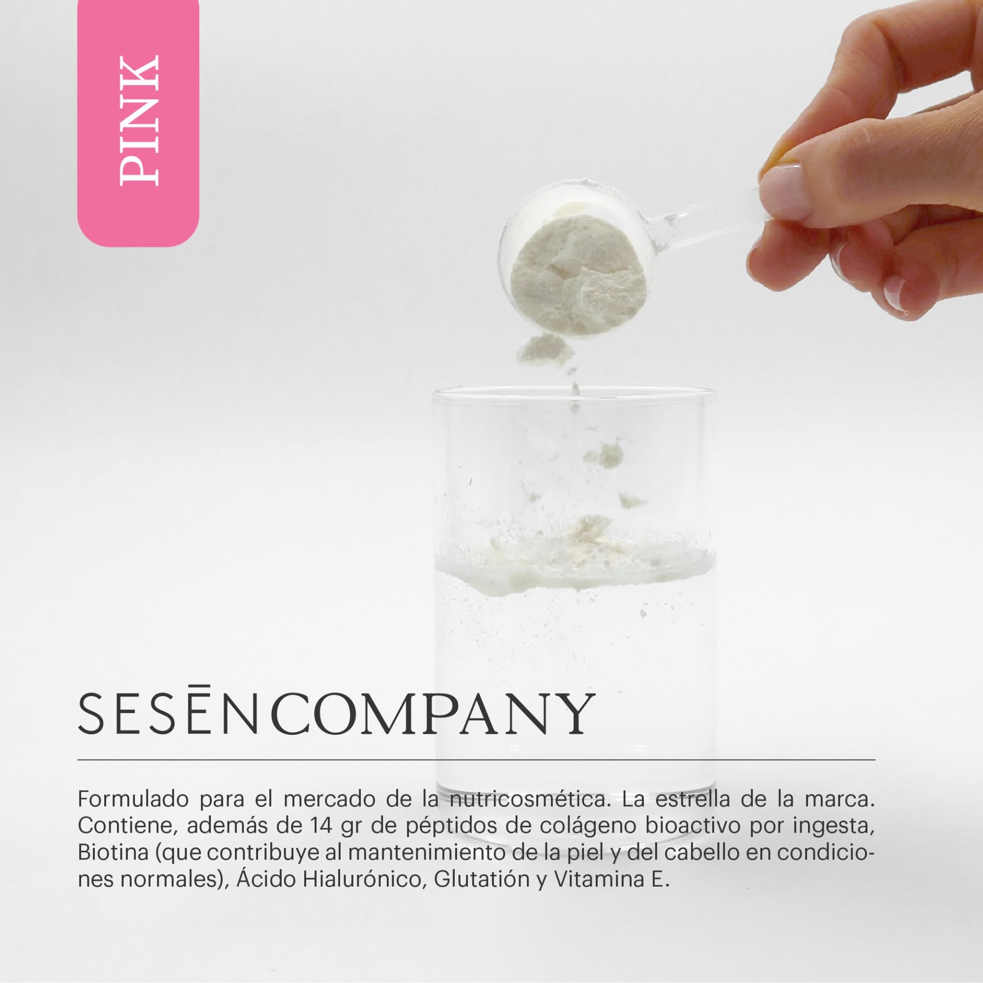 Sesen Péptidos de Colágeno Hidrolizado en Polvo 500g, Colágeno Tipo 1, 2 y 3 con Ácido Hialurónico y Biotina para Articulaciones, Pelo y Piel, Collagen Peptides Powder, Bioactivo