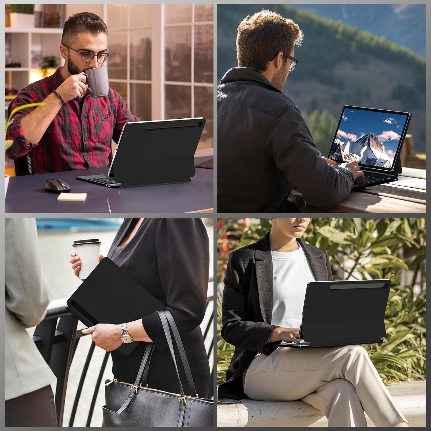 Keyboard Case for Samsung Galaxy Tab S10 Lite/S10/S9 FE 10.9'' and S11/S9/S8/S7 11" Magnetic Keyboard Floating Cantilever Stand with Multi-Touch Trackpad Wireless Backlit with S Pen Holder