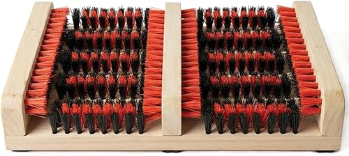 JobSite Boot Scraper - Outdoor Boot Brush Scrubber Brush - Compact, Portable Shoe Cleaner for Home, RVs, Trucks, Kids - Timber Edition