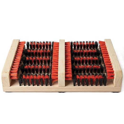 JobSite Boot Scraper - Outdoor Boot Brush Scrubber Brush - Compact, Portable Shoe Cleaner for Home, RVs, Trucks, Kids - Timber Edition